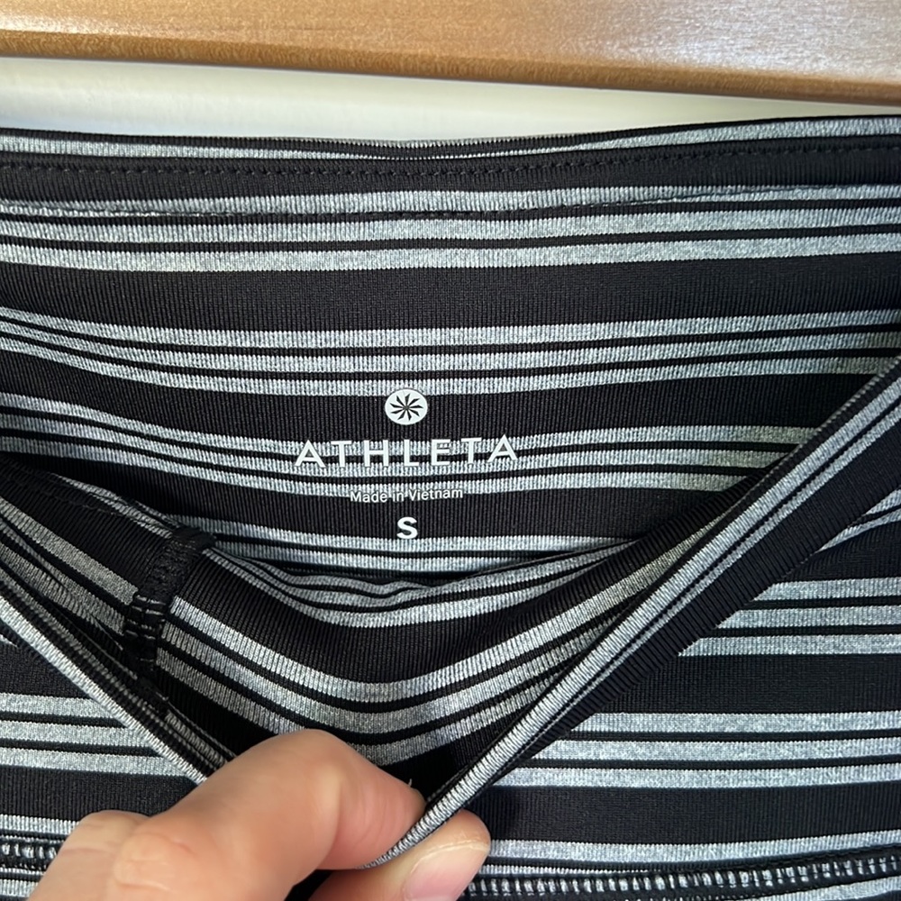 Athleta Stripes Chaturanga Capri Leggings. - Picture 6 of 8